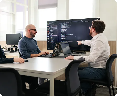 Réunion personnel studio développement web